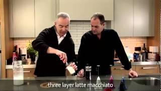 aerolatte  milk frother makes three layer caffè latte macchiato [upl. by Herv512]