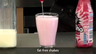 How to make a fat free milkshake using an aerolatte milk frother [upl. by Ja]